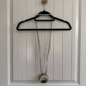 Silver Shell Pendant Necklace